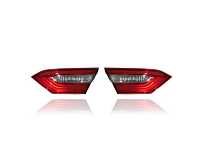 Tail Light Assembly - Compatible/Replacement for '18-21 Toyota Camry/Hybrid L/LE (North American Built) Inner On Trunk Lid Halogen - Pair, Left Driver + Right Passenger Set - 8158006620, 8159006620