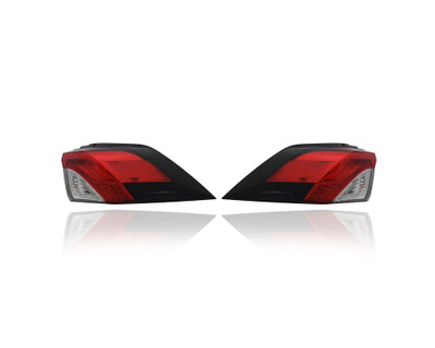 Tail Light Assembly - Compatible/Replacement for '19-21 Toyota RAV4/Hybrid (North American Built) LED Outer On Body Quarter Panel - Pair, Left Driver + Right Passenger Set - 815500R090, 815600R090