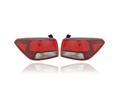 Tail Light Assembly - Compatible/Replacement for '18-20 Kia Rio Sedan Outer On Body - Pair, Left Driver + Right Passenger Set - 92402H9100, 92401H9100 Tail Light Assembly - Compatible/Replacement for '18-20 Kia Rio Sedan Outer On Body - Pair, Left Driver + Right Passenger Set - 92402H9100, 92401H9100