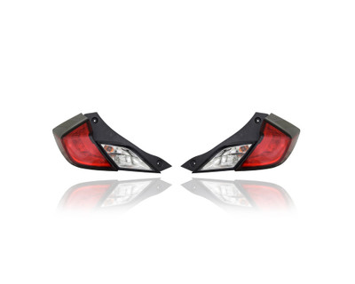 Tail Light Assembly - Compatible/Replacement for '16-20 Honda Civic Coupe - Outer On Body Quarter Panel - Pair, Left Driver + Right Passenger Set - 33500TBGA01, 33550TBGA01 - CAPA Tail Light Assembly - Compatible/Replacement for '16-20 Honda Civic Coupe - Outer On Body Quarter Panel - Pair, Left Driver + Right Passenger Set - 33500TBGA01, 33550TBGA01 - CAPA