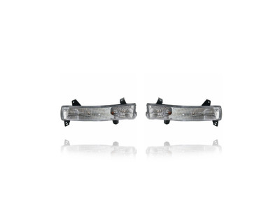 Turn Signal - Parking Light Assembly - Compatible/Replacement for '17-21 Jeep Compass - Pair, Left Driver + Right Passenger Set - 55112720AB, 55112721AB - CAPA Turn Signal - Parking Light Assembly - Compatible/Replacement for '17-21 Jeep Compass - Pair, Left Driver + Right Passenger Set - 55112720AB, 55112721AB - CAPA