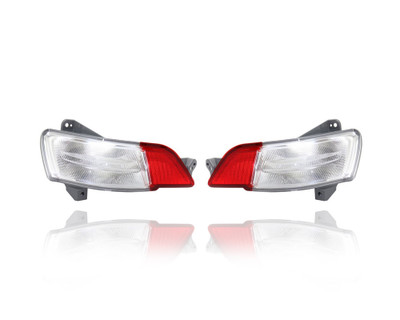 Back Up Light Assembly - Compatible/Replacement for '16-18 Honda Pilot - On Rear Bumper - Pair, Left Driver + Right Passenger Set - 34500TG7A02, 34550TG7A02 CAPA Back Up Light Assembly - Compatible/Replacement for '16-18 Honda Pilot - On Rear Bumper - Pair, Left Driver + Right Passenger Set - 34500TG7A02, 34550TG7A02 CAPA