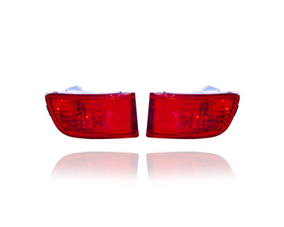 Bumper Reflector - Compatible/Replacement for '03-05 Toyota 4Runner - Rear On Bumper - Pair, Left Driver + Right Passenger Set - 8158060111, 8159060141 CAPA
