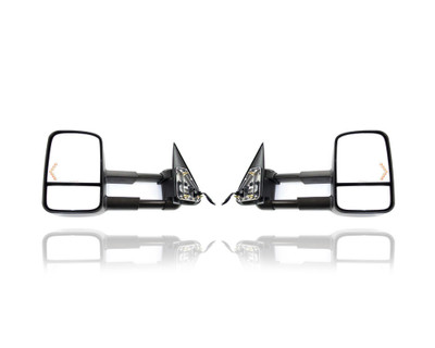 Door Mirror - Compatible/Replacement for '03-07 Chevrolet Silverado/GMC Sierra - Powered, Heated, With Signal Lamp, Extending, Manual-Folding - Pair, Left + Right Set - 15904035, 15904034 Door Mirror - Compatible/Replacement for '03-07 Chevrolet Silverado/GMC Sierra - Powered, Heated, With Signal Lamp, Extending, Manual-Folding - Pair, Left + Right Set - 15904035, 15904034