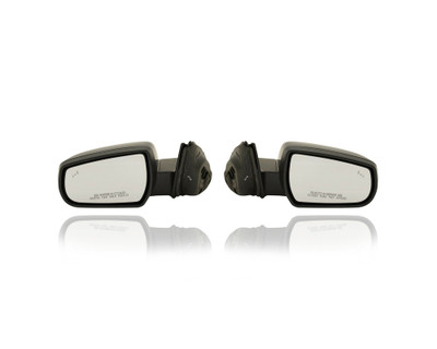 Door Mirror - Compatible/Replacement for '14-15 Chevrolet Malibu - With Turn Signal & Side Object Sensor, Without Memory - Pair, Left Driver + Right Passenger Set - 23177375, 23177379