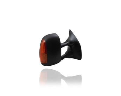 Door Mirror - Compatible/Replacement for '03-07 Ford Pickup Super Duty - Powered, Heated, With Signal Lamp, Dual Arm Towing Type, Textured - Right Hand - Passenger - 5C3Z17682EAA