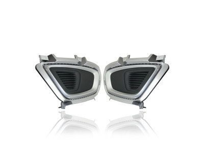 Fog Light Cover - Compatible/Replacement for '16-18 Kia Sorento EX/L/LX - Without Fog Lamp - Pair, Left Driver + Right Passenger Set - 86526C6000, 86525C6000 CAPA Fog Light Cover - Compatible/Replacement for '16-18 Kia Sorento EX/L/LX - Without Fog Lamp - Pair, Left Driver + Right Passenger Set - 86526C6000, 86525C6000 CAPA