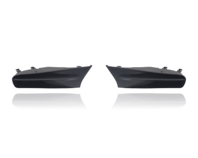 Fog Light Cover - Compatible/Replacement for '10-12 Lexus ES350 - Front Bumper Grille Garnish, Matte Black - Pair, Left Driver + Right Passenger Set - 5314133100, 5314233110