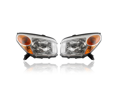 Headlight - Compatible/Replacement for '04-05 Toyota RAV4 - Halogen - Pair, Left Driver + Right Passenger Set - 8110542280, 8110642280 Headlight - Compatible/Replacement for '04-05 Toyota RAV4 - Halogen - Pair, Left Driver + Right Passenger Set - 8110542280, 8110642280
