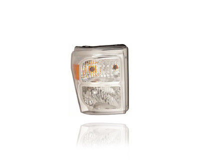 Headlight - Compatible/Replacement for '11-16 Ford F-250/350 Super Duty - With Black Housing - Pair, Left Driver + Right Passenger Set - BC3Z13008F