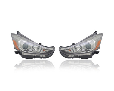 Headlight - Compatible/Replacement for '15-18 Toyota Prius V 2/3/4-Only - Halogen - Pair, Left Driver + Right Passenger Set - 8113047650, 8117047650 Headlight - Compatible/Replacement for '15-18 Toyota Prius V 2/3/4-Only - Halogen - Pair, Left Driver + Right Passenger Set - 8113047650, 8117047650