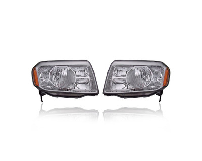 Headlight - Compatible/Replacement for '09-11 Honda Pilot - Pair, Left Driver + Right Passenger Set - 33100SZAA01, 33150SZAA01 Headlight - Compatible/Replacement for '09-11 Honda Pilot - Pair, Left Driver + Right Passenger Set - 33100SZAA01, 33150SZAA01