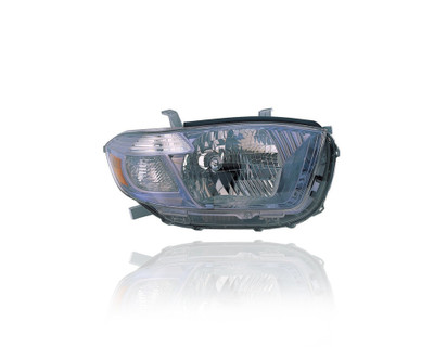 Headlight - Compatible/Replacement for '08-10 Toyota Highlander Hybrid-Base/Limited - Blue Tinted Bezel - Right Hand - Passenger - 8113048490