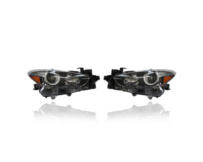 Headlight - Compatible/Replacement for '17-18 Mazda Mazda3 Sedan/Hatchback Sport/Touring, 17-17 Grand Touring - Halogen - Pair, Left Driver + Right Passenger Set - BABF510K0D, BABF510L0D Headlight - Compatible/Replacement for '17-18 Mazda Mazda3 Sedan/Hatchback Sport/Touring, 17-17 Grand Touring - Halogen - Pair, Left Driver + Right Passenger Set - BABF510K0D, BABF510L0D
