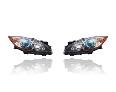 Headlight - Compatible/Replacement for '12-13 Mazda Mazda3 Sedan/Hatchback i/s-Touring Skyactiv - Halogen With Blue-Ring - Pair, Left Driver + Right Passenger Set - BFD1510K0D, BFD1510L0D CAPA Headlight - Compatible/Replacement for '12-13 Mazda Mazda3 Sedan/Hatchback i/s-Touring Skyactiv - Halogen With Blue-Ring - Pair, Left Driver + Right Passenger Set - BFD1510K0D, BFD1510L0D CAPA