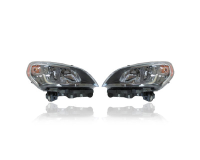 Headlight Assembly - Compatible/Replacement for '15-20 RAM ProMaster City Cargo/Passenger - Pair, Left Driver + Right Passenger Set - 68469415AA, 68469416AA CAPA