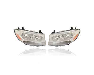 Headlight Assembly - Compatible/Replacement for '19-21 Mercedes-Benz Sprinter Cargo/Passenger Van 1500/2500/3500 - Halogen - Pair, Left Driver + Right Passenger Set - 9109060500, 9109060400 Headlight Assembly - Compatible/Replacement for '19-21 Mercedes-Benz Sprinter Cargo/Passenger Van 1500/2500/3500 - Halogen - Pair, Left Driver + Right Passenger Set - 9109060500, 9109060400