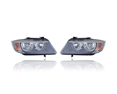 Headlight Assembly - Compatible/Replacement for '09-11 BMW 3-Series Sedan, 09-12 3-Series Wagon - Halogen - Pair, Left Driver + Right Passenger Set - 63117202578, 63117202577 CAPA Headlight Assembly - Compatible/Replacement for '09-11 BMW 3-Series Sedan, 09-12 3-Series Wagon - Halogen - Pair, Left Driver + Right Passenger Set - 63117202578, 63117202577 CAPA