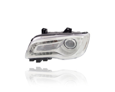 Headlight Assembly - Compatible/Replacement for '15-17 Chrysler 300 Sedan S/AWD/Limited/C-Only - Halogen Chrome Bezel - Left Hand - Driver - 68196277AD