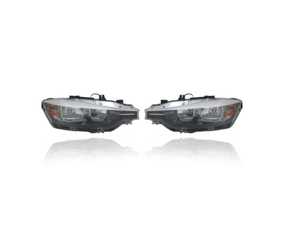 Headlight Assembly - Compatible/Replacement for '16-18 BMW 3-Series/Hybrid/320i/328d/330i/340i Sedan/Wagon - Halogen - Pair, Left Driver + Right Passenger Set - 63117365600, 63117365599 CAPA Headlight Assembly - Compatible/Replacement for '16-18 BMW 3-Series/Hybrid/320i/328d/330i/340i Sedan/Wagon - Halogen - Pair, Left Driver + Right Passenger Set - 63117365600, 63117365599 CAPA