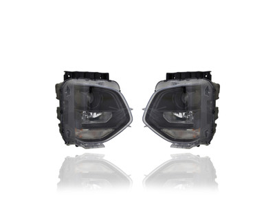 Headlight Assembly - Compatible/Replacement for '19-20 Hyundai Santa Fe - Halogen-Only - Pair, Left Driver + Right Passenger Set - 92102S2000, 92101S2000 CAPA Headlight Assembly - Compatible/Replacement for '19-20 Hyundai Santa Fe - Halogen-Only - Pair, Left Driver + Right Passenger Set - 92102S2000, 92101S2000 CAPA
