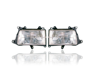 Headlight Assembly - Compatible/Replacement for '93-98 Toyota T100 Pickup - Pair, Left Driver + Right Passenger Set - 8111034010, 8115034010 Headlight Assembly - Compatible/Replacement for '93-98 Toyota T100 Pickup - Pair, Left Driver + Right Passenger Set - 8111034010, 8115034010