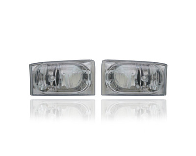 Headlight Assembly - Compatible/Replacement for '02-05 Ford F-250/350/450/550-XL/XLT/Lariat, 01-04 Excursion - Composite Clear Lens - Pair, Left + Right Set - 2C3Z13008AA, 2C3Z13008AB CAPA Headlight Assembly - Compatible/Replacement for '02-05 Ford F-250/350/450/550-XL/XLT/Lariat, 01-04 Excursion - Composite Clear Lens - Pair, Left + Right Set - 2C3Z13008AA, 2C3Z13008AB CAPA