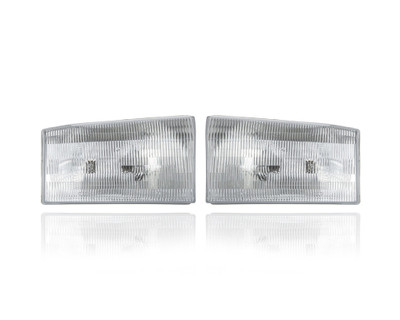 Headlight Assembly - Compatible/Replacement for '99-01 Ford F-250/350/450/550-XLT/Lariat, 00-01 Excursion - Composite Ribbed Pattern Lens - Pair, Left + Right Set - 1C3Z13008AA, 1C3Z13008BA Headlight Assembly - Compatible/Replacement for '99-01 Ford F-250/350/450/550-XLT/Lariat, 00-01 Excursion - Composite Ribbed Pattern Lens - Pair, Left + Right Set - 1C3Z13008AA, 1C3Z13008BA