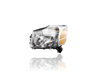 Headlight Assembly - Compatible/Replacement for '04-07 Nissan Armada Titan - Left Hand - Driver - 260607S026 CAPA