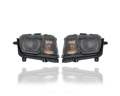 Headlight Assembly - Compatible/Replacement for '10-13 Chevrolet Camaro Coupe/Convertible-1LT/2LT/1SS/2SS, 14-15 Camaro-ZL1 - HID Without Leveling System - Pair, Left + Right Set - 22959920, 22959919 Headlight Assembly - Compatible/Replacement for '10-13 Chevrolet Camaro Coupe/Convertible-1LT/2LT/1SS/2SS, 14-15 Camaro-ZL1 - HID Without Leveling System - Pair, Left + Right Set - 22959920, 22959919