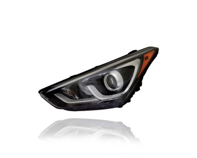 Headlight Assembly - Compatible/Replacement for '17-18 Hyundai Santa Fe Sport - Halogen With LED Accent - Left Hand - Driver - 921014Z500