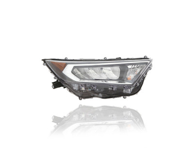 Headlight Assembly - Compatible/Replacement for '19-21 Toyota RAV4 XLE/Premium/Adventure/Limited/TRD Offroad (North American Built) - Halogen/LED Chrome Bezel - Right Hand - Passenger - 811100R141 Headlight Assembly - Compatible/Replacement for '19-21 Toyota RAV4 XLE/Premium/Adventure/Limited/TRD Offroad (North American Built) - Halogen/LED Chrome Bezel - Right Hand - Passenger - 811100R141