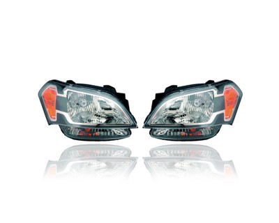 Headlight Assembly - Compatible/Replacement for '10-11 Kia Soul - Pair, Left Driver + Right Passenger Set - 921022K030, 921012K030 CAPA