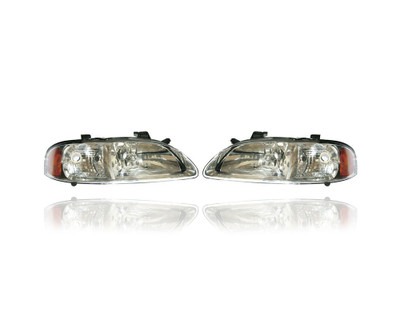 Headlight Assembly - Compatible/Replacement for '02-03 Nissan Sentra Base/L/XE/CA/GXE 1.8L - Chrome Interior - Pair, Left Driver + Right Passenger Set - B60104Z300, B60604Z300 Headlight Assembly - Compatible/Replacement for '02-03 Nissan Sentra Base/L/XE/CA/GXE 1.8L - Chrome Interior - Pair, Left Driver + Right Passenger Set - B60104Z300, B60604Z300