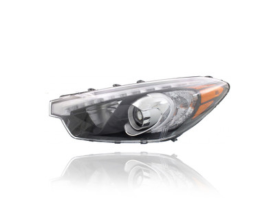 Headlight Assembly - Compatible/Replacement for '15-16 Kia Forte/Koup/5 Sedan/Coupe/Hatchback EX/SX - Halogen With LED Daytime Running Light - Left Hand - Driver - 92101A7211 CAPA