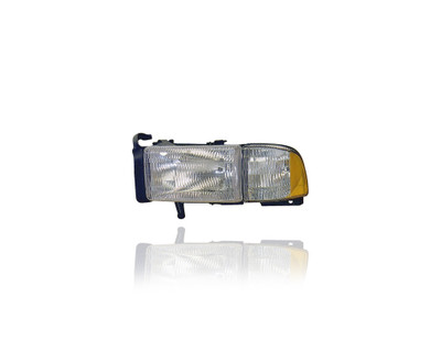 Headlight Assembly - Compatible/Replacement for '94-01 Dodge Pickup - With Parking Signal Corner Lamp - Left Hand - Driver - 55076749AO Headlight Assembly - Compatible/Replacement for '94-01 Dodge Pickup - With Parking Signal Corner Lamp - Left Hand - Driver - 55076749AO