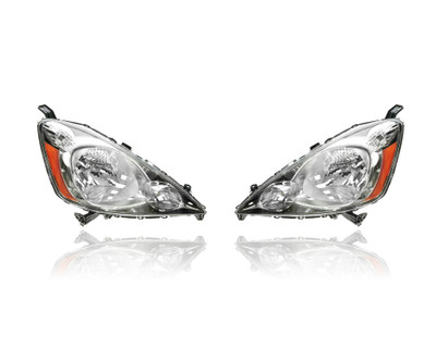 Headlight Assembly - Compatible/Replacement for '09-11 Honda Fit Sport - Black Interior Bezel - Pair, Left Driver + Right Passenger Set - 33100TK6A11, 33150TK6A11 Headlight Assembly - Compatible/Replacement for '09-11 Honda Fit Sport - Black Interior Bezel - Pair, Left Driver + Right Passenger Set - 33100TK6A11, 33150TK6A11