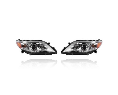 Headlight Assembly - Compatible/Replacement for '11-12 Toyota Avalon Base-Only - Halogen - Pair, Left Driver + Right Passenger Set - 8111007110, 8115007110 CAPA