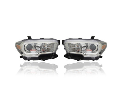 Headlight Assembly - Compatible/Replacement for '20-23 Toyota Tacoma SR5 - Halogen With Fog Lamp & Halogen Daytime Running Light - Pair, Left Driver + Right Passenger Set - 8111004262, 8115004262 CAPA Headlight Assembly - Compatible/Replacement for '20-23 Toyota Tacoma SR5 - Halogen With Fog Lamp & Halogen Daytime Running Light - Pair, Left Driver + Right Passenger Set - 8111004262, 8115004262 CAPA