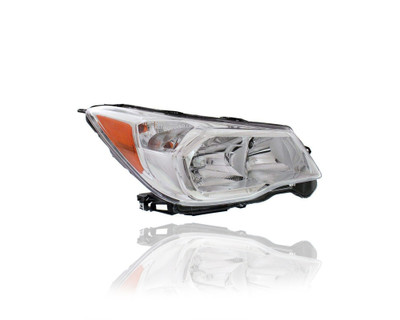 Headlight Assembly - Compatible/Replacement for '14-16 Subaru Forester 2.5L - With Chrome Bezel - Right Hand - Passenger - 84001SG081