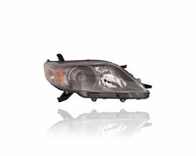 Headlight Assembly - Compatible/Replacement for '11-14 Toyota Sienna SE-Only - Halogen With Smoked Sport Trim - Right Hand - Passenger - 8111008052