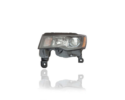 Headlight Assembly - Compatible/Replacement for '17-21 Jeep Grand Cherokee Trailhawk-Only - Halogen, Black - Left Hand - Driver - 68266647AF CAPA