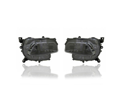 Headlight Assembly - Compatible/Replacement for '16-18 Jeep Cherokee, 17-18 Cherokee Trailhawk - Halogen With Black Trim - Pair, Left Driver + Right Passenger Set - 68292992AB, 68292993AB CAPA Headlight Assembly - Compatible/Replacement for '16-18 Jeep Cherokee, 17-18 Cherokee Trailhawk - Halogen With Black Trim - Pair, Left Driver + Right Passenger Set - 68292992AB, 68292993AB CAPA