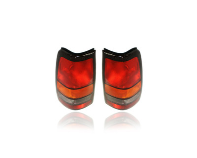 Tail Light - Compatible/Replacement for '04-06 GMC Sierra Fleetside 1500/2500/3500-Single Rear Wheel - Pair, Left Driver + Right Passenger Set - 19169022, 19169021 CAPA