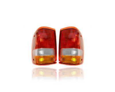 Tail Light - Compatible/Replacement for '93-97 Ford Ranger Pickup - Lens & Housing - Pair, Left Driver + Right Passenger Set - F37Z13404A, F37Z13405A CAPA Tail Light - Compatible/Replacement for '93-97 Ford Ranger Pickup - Lens & Housing - Pair, Left Driver + Right Passenger Set - F37Z13404A, F37Z13405A CAPA
