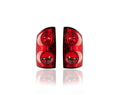 Tail Light - Compatible/Replacement for '07-08 Dodge RAM Pickup, 07-09 1500 Mega/2500/3500 - Pair, Left Driver + Right Passenger Set - 55277302AC, 55277303AC Tail Light - Compatible/Replacement for '07-08 Dodge RAM Pickup, 07-09 1500 Mega/2500/3500 - Pair, Left Driver + Right Passenger Set - 55277302AC, 55277303AC