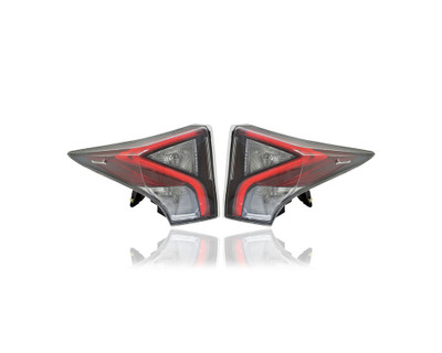 Tail Light - Compatible/Replacement for '16-18 Toyota Prius - Upper On Quarter Panel - Pair, Left Driver + Right Passenger Set - 8155147293, 8156147283
