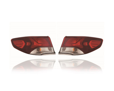 Tail Light Assembly - Compatible/Replacement for '18-19 Hyundai Sonata SE/Eco/SEL/Sport-Only - Outer On Body, Halogen - Pair, Left Driver + Right Passenger Set - 92402C2500, 92401C2500 CAPA