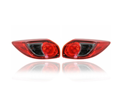 Tail Light Assembly - Compatible/Replacement for '13-16 Mazda CX5-Sport/Touring/Grand Touring - Halogen Outer On Body Quarter Panel - Pair, Left Driver Right Passenger Set KD3351150D, KD3351160D CAPA