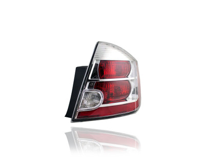 Tail Light Assembly - Compatible/Replacement for '10-12 Nissan Sentra Base/S/SL - Chrome Red Interior - Right Hand - Passenger - 26550ZT50A CAPA Tail Light Assembly - Compatible/Replacement for '10-12 Nissan Sentra Base/S/SL - Chrome Red Interior - Right Hand - Passenger - 26550ZT50A CAPA